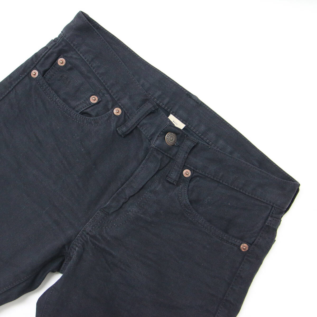 RRL ダブルアールエル パンツ ブラック 黒 サイズ:24(S) スキニー デニム パンツ / クロップド丈 カットオフ ストレッチ ラルフローレン