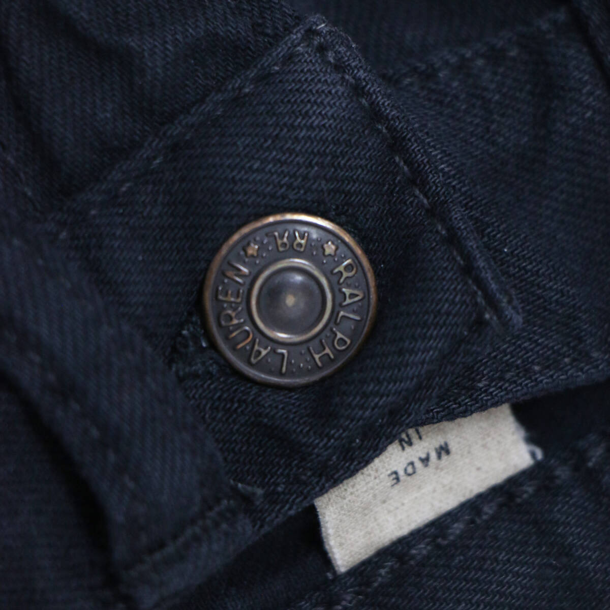 RRL ダブルアールエル パンツ ブラック 黒 サイズ:24(S) スキニー デニム パンツ / クロップド丈 カットオフ ストレッチ ラルフローレン