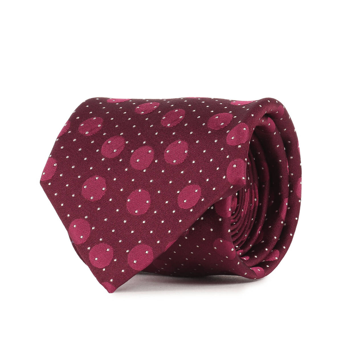 【美品】Paul Smith ポールスミス クラシック ピンドット シルク ネクタイ (240046 552MJ) / MADE IN JAPAN / ワインレッド