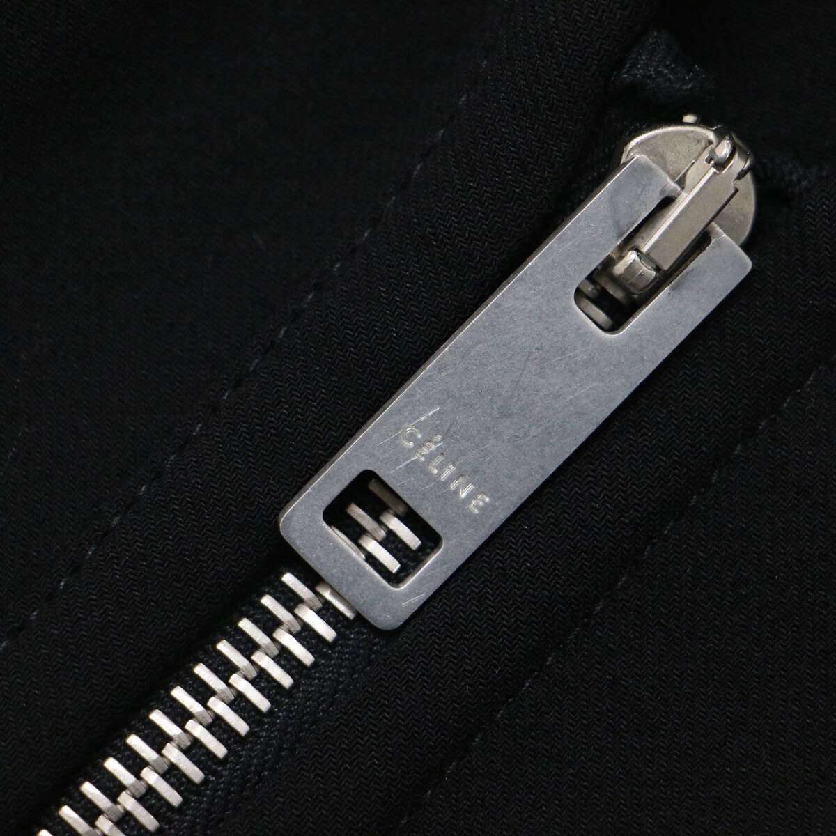 CELINE セリーヌ ジャケット ブラック 黒 サイズ:36(S) / ストレッチ ウール テーラードジャケット / ジップ フィービー期 / フランス制
