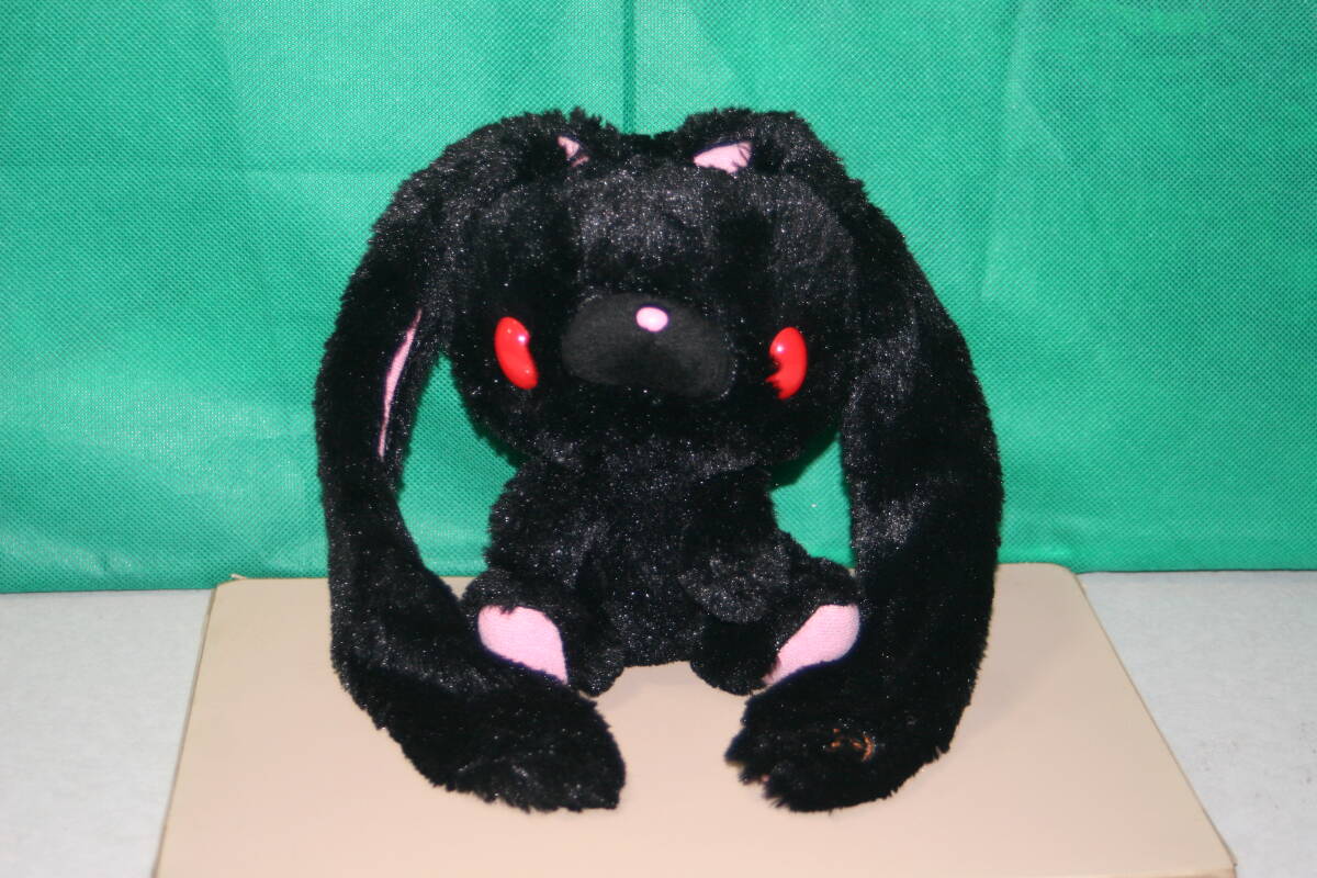 チャックスGP 汎用うさぎ 汎用ブラック ぬいぐるみ (冬毛Ver.) CGP-247 約18cm 黒　ふわふわ毛