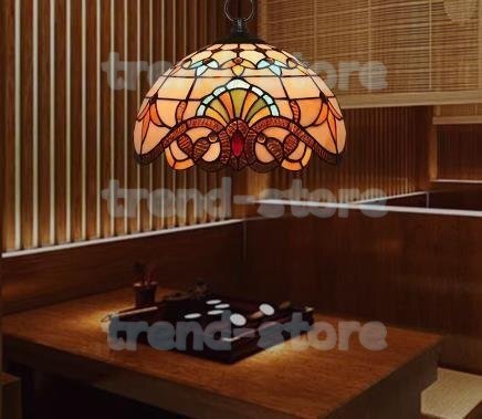 爆売★高品質★豪華ステンドグラス ペンダントライト 天井照明ステンドグラスランプ ガラス工芸品