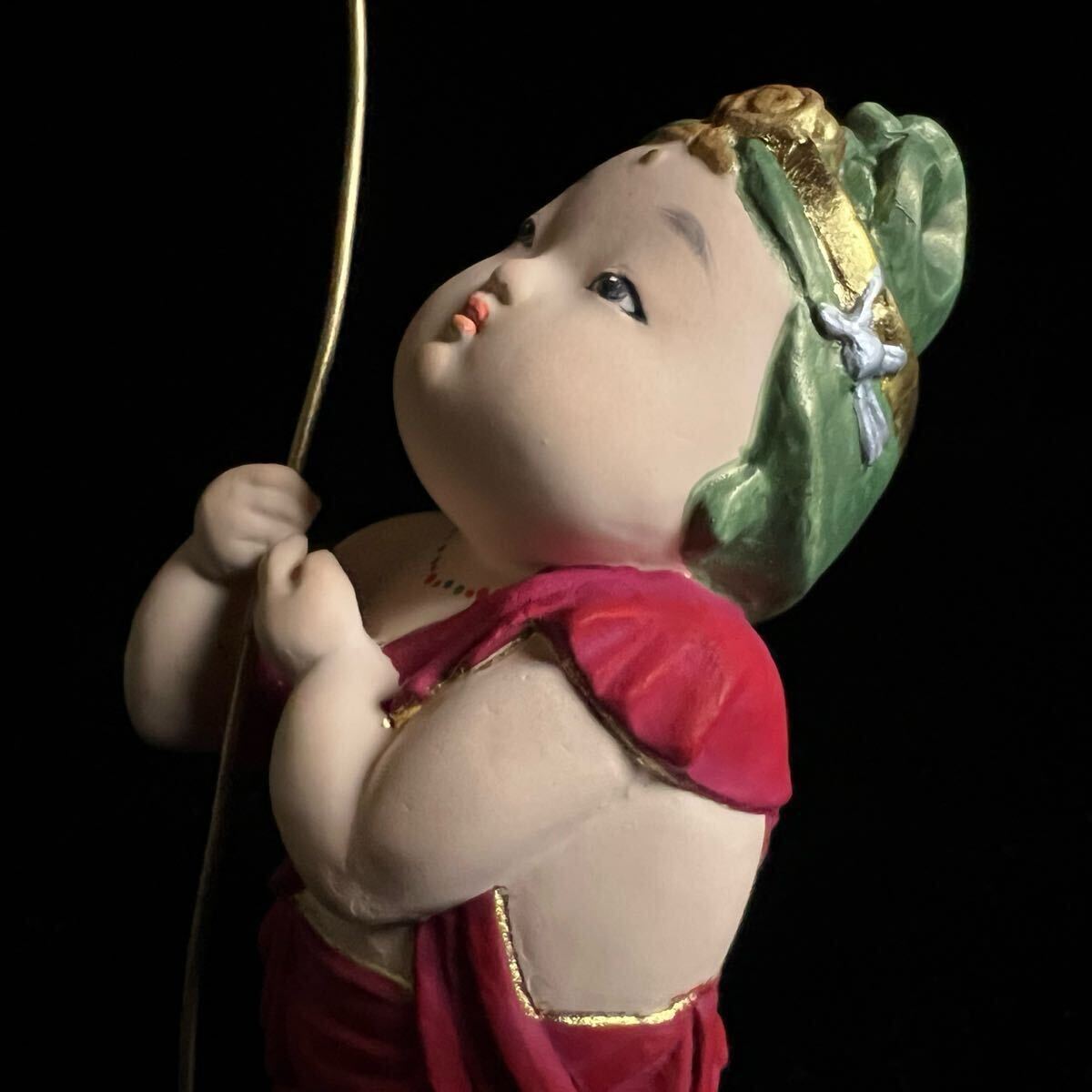 ◇鸛◇ 古美術品 天平大雅「蓮華菩薩」博多人形 台座付 共箱 栞 ◇鸛◇ 古美術品 天平大雅「蓮華菩薩」博多人形 台座付 共箱 栞