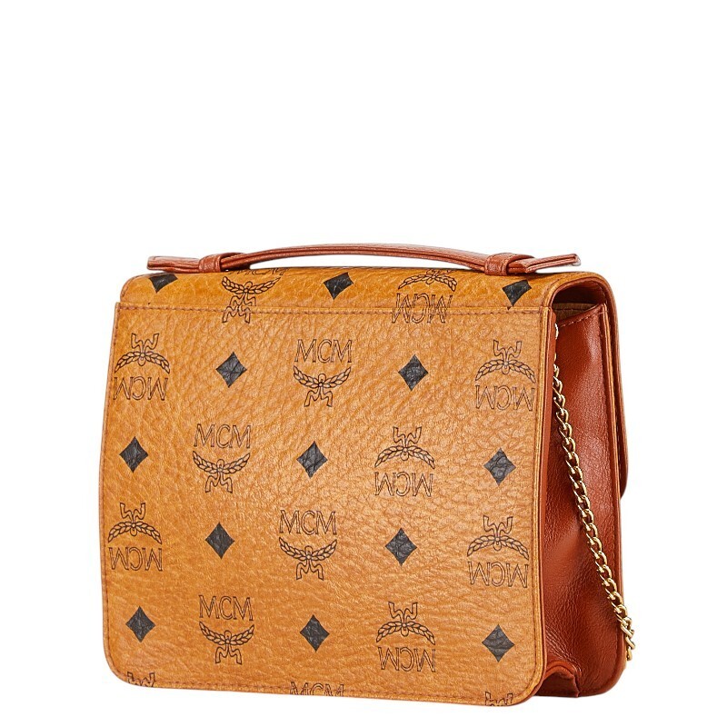 中古 MCM ショルダーバッグ ハンドバッグ 2way ABランク ヴィセトス ロゴグラム ブラウン PVC レディース MCM 【送料無(wú)料】【西神店】