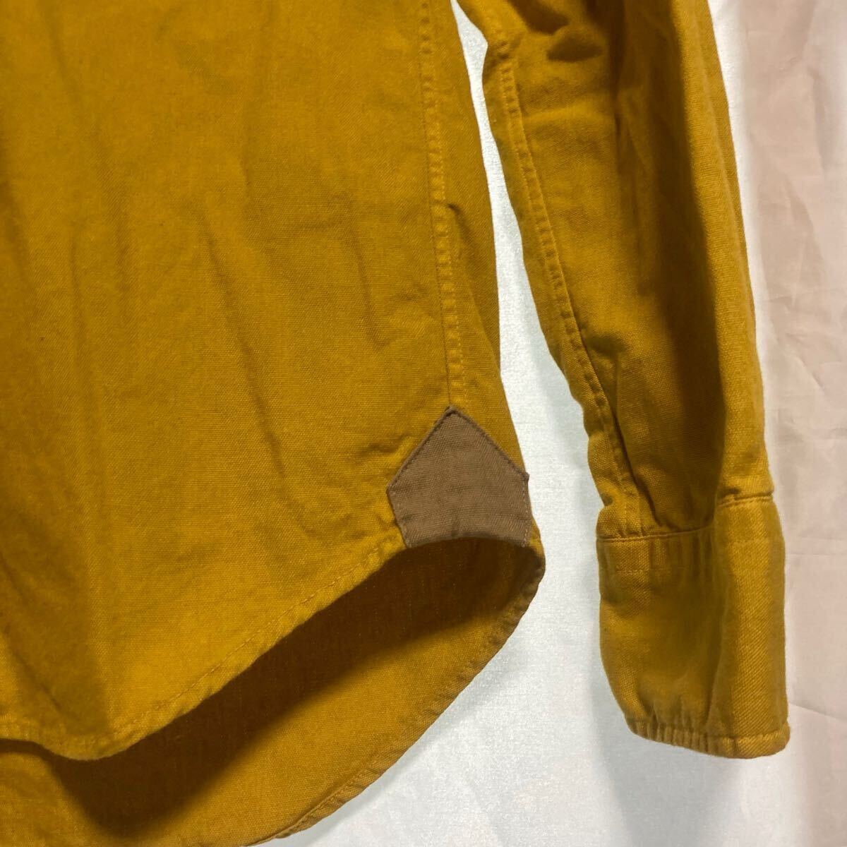 manual alphabet シャツ サイズ2 2トーン マスタード_画像4