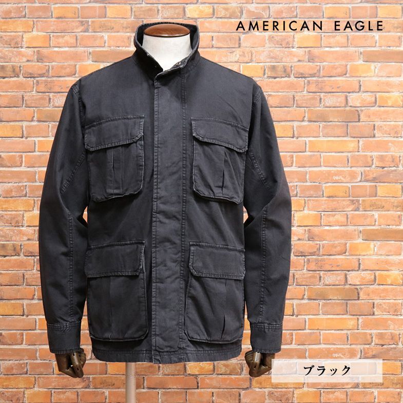 1円/秋冬/AMERICAN EAGLE/Sサイズ/M-65ブルゾン 2101-1517 丈夫◎ リップストップ ガーメントダイ ワイルド 新品/黒/ブラック/jb165/