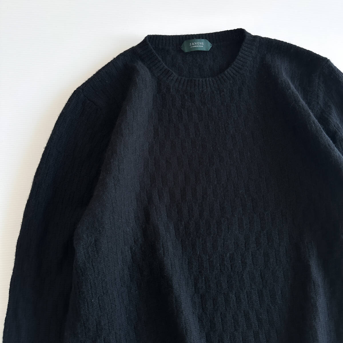 【美品】ZANONE ザノーネ / クルーネックケーブル ニット ウール カシミヤ 黒 46 ブラック イタリア製 カシミア 【美品】ZANONE ザノーネ / クルーネックケーブル ニット ウール カシミヤ 黒 46 ブラック イタリア製 カシミア