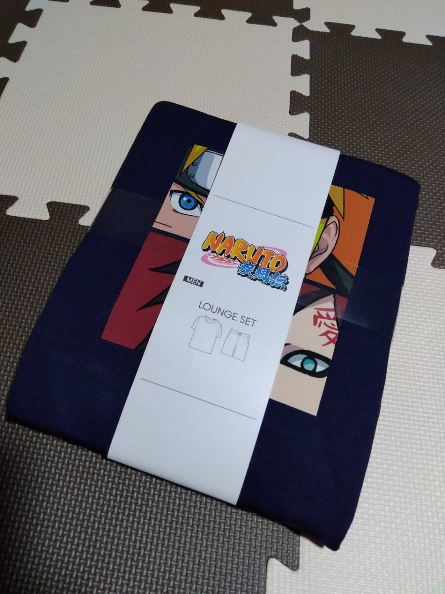 3XL/新品/GU ジーユー NARUTO/メンズ ラウンジセット 半袖Tシャツ ショートパンツ セットアップ 上下セット ナルト 4L 大きいサイズ