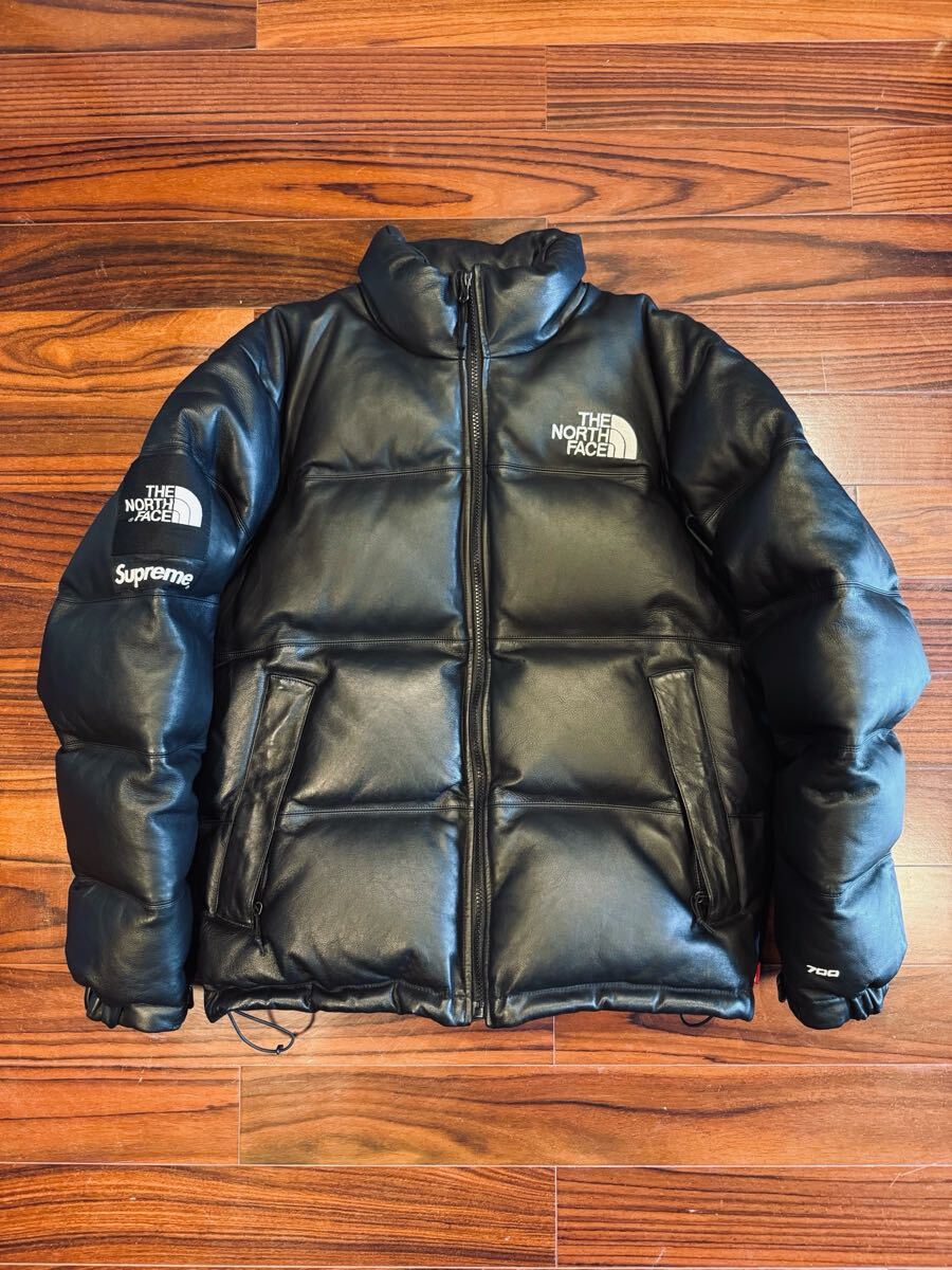 正規品】2017AW supreme north face leather nuptse jacket M 正規品】2017AW supreme north face leather nuptse jacket M