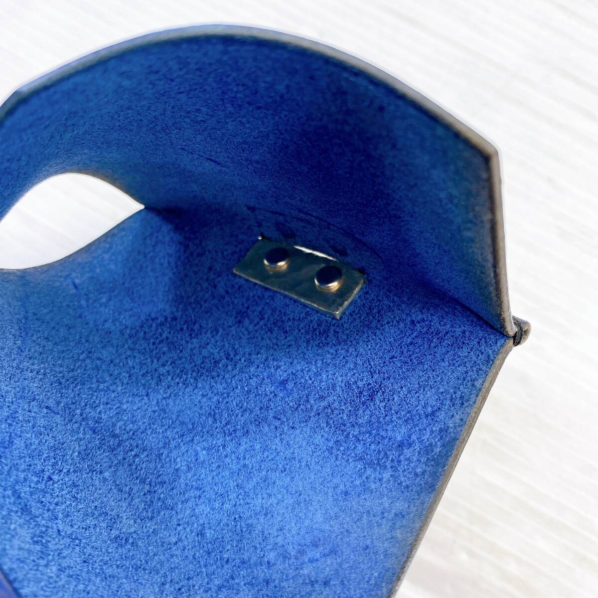 ● 訳アリ 未使用 展示品 Bluno コンパクトウォレット ichi ブルー レザー 二つ折り 財(cái)布 ●