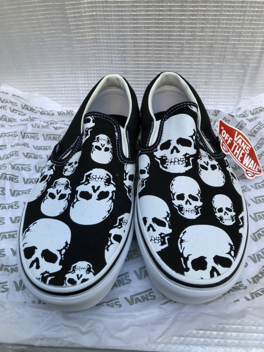 VANS　バンズ　スリッポン　スカル ドクロ 髑髏 26.5cm　Classic Slip-On Multi-Skull　デッドストック　US 8.5