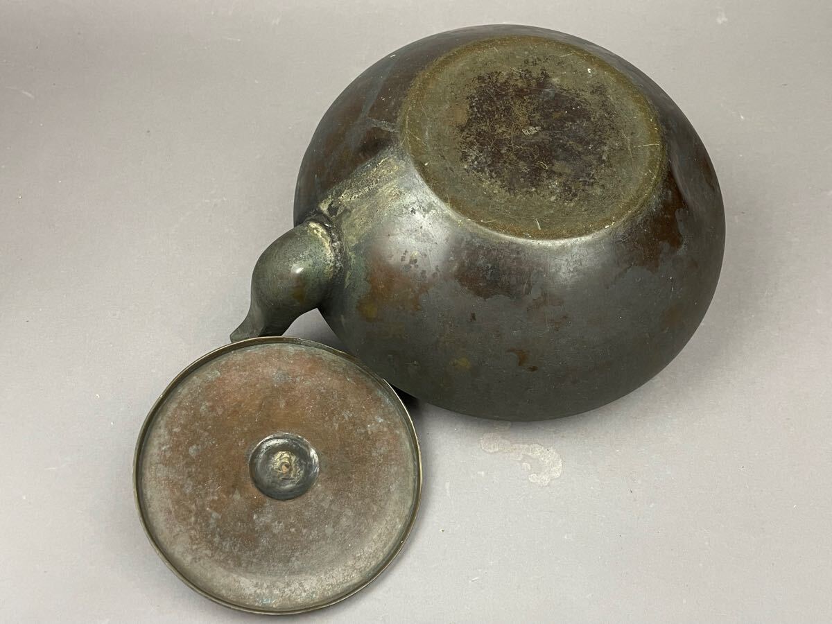 大正時代 時代煎茶道具 銅製 紙正造 銅瓶 水注 水次 湯沸 薬缶 大正時代 時代煎茶道具 銅製 紙正造 銅瓶 水注 水次 湯沸 薬缶