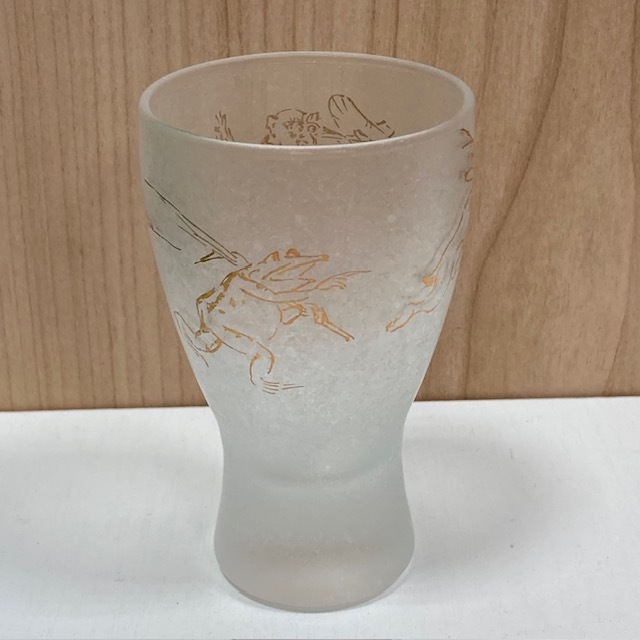 【7376】ザ?プレミアムニッポンテイスト プレミアム 鳥獣戯畫 酒グラス 檜材桝