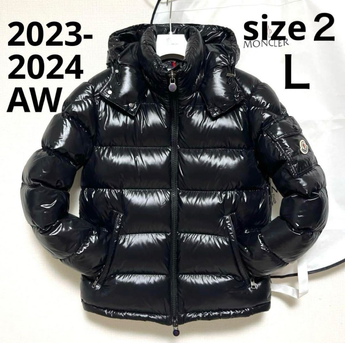 新品同様】定価300 300円 MONCLER MAYA マヤ 黒 サイズ2 新品同様】定価300 300円 MONCLER MAYA マヤ 黒 サイズ2