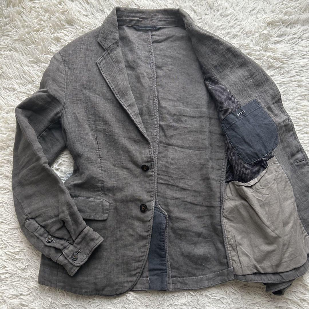 ITINERIS イティネリス テーラードジャケット　リネン　大きいサイズ