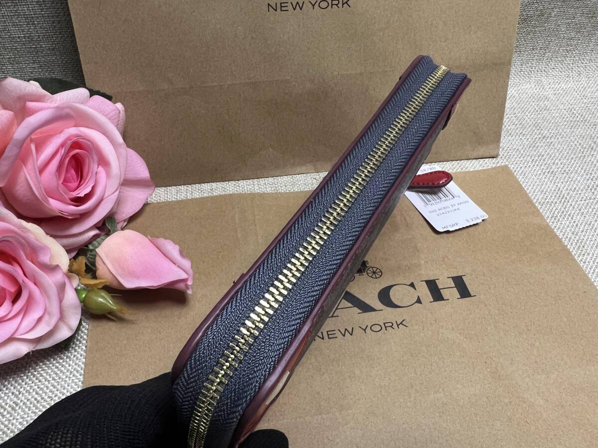 コーチ COACH 長財布 財布 新品未使用 レッド×ブルー コーチ COACH 長財布 財布 新品未使用 レッド×ブルー