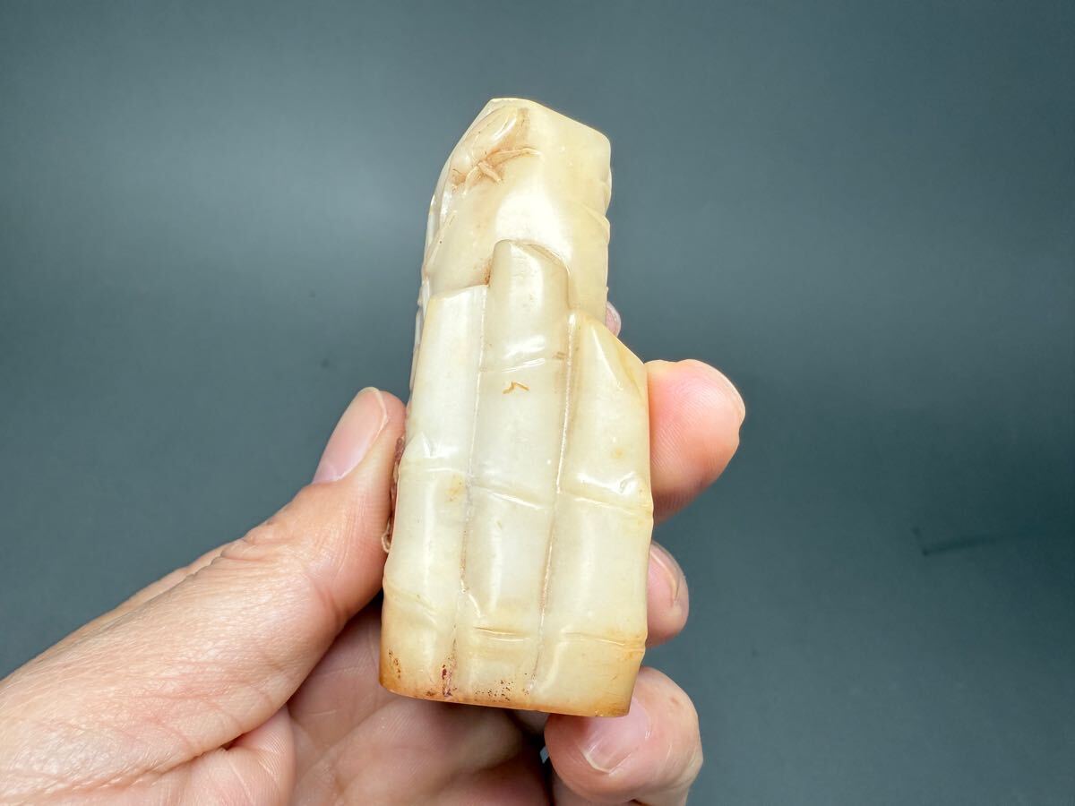 夢工房】漢詩彫 印材 ( 寿山石? ) 44g 文房具 PH-117 夢工房】漢詩彫 印材 ( 寿山石? ) 44g 文房具 PH-117