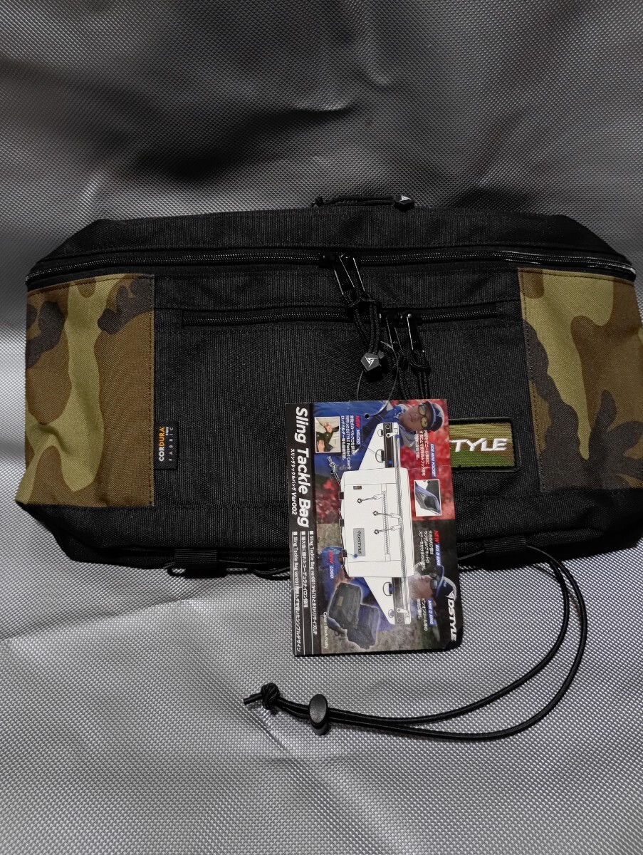 DSTYLE デイスタイル Sling Tackle Bag ver002 タックルバッグ Woodland Camo/Black　送料無料　カモ　ブラック　黒色