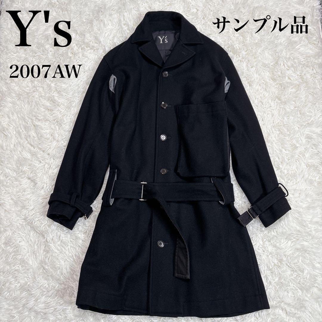 極美品 希少 2007AW サンプル品 Y's ウール カシミヤ コート 00s 極美品 希少 2007AW サンプル品 Y's ウール カシミヤ コート 00s
