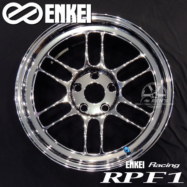 送料無料 FL1 FK7 シビック 等 ENKEI エンケイ レーシングRPF1 SBC メッキ 8.5J+40 235/40R18 安心のピレリタイヤ ホイール4本セット_画像2