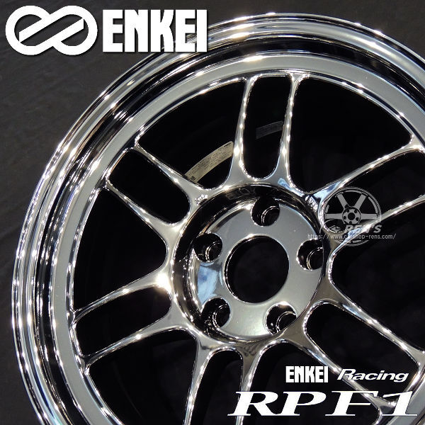 送料無料 FL1 FK7 シビック 等 ENKEI エンケイ レーシングRPF1 SBC メッキ 8.5J+40 235/40R18 安心のピレリタイヤ ホイール4本セット_画像3