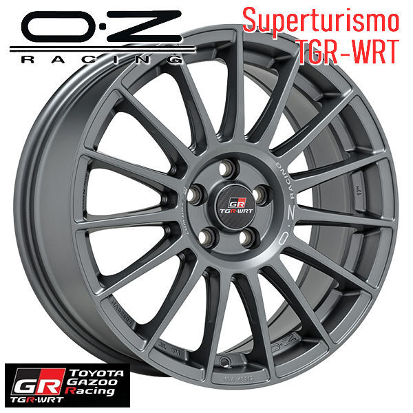 送料無料 GRヤリス TOYOTA GAZOO Racing OZ スーパーツーリズモ TGR-WRT ラリーグラファイト 225/40R18 タイヤ ホイール4本セット_画像1