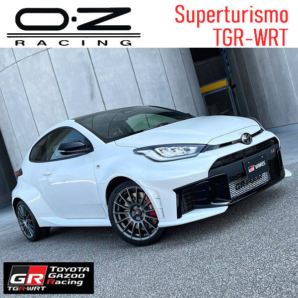 送料無料 GRヤリス TOYOTA GAZOO Racing OZ スーパーツーリズモ TGR-WRT ラリーグラファイト 225/40R18 タイヤ ホイール4本セット_画像3