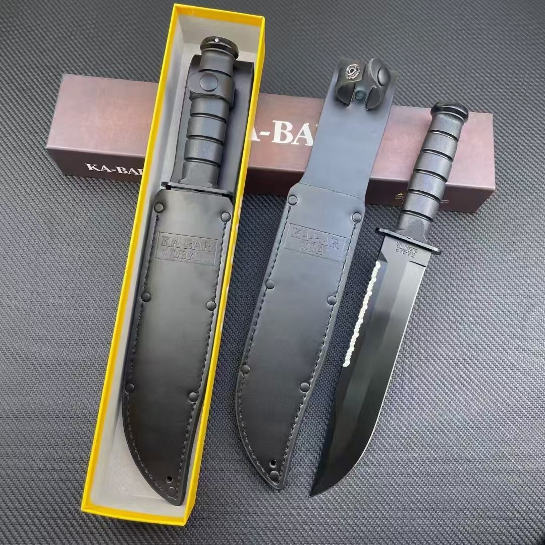 KABAR2211 ◆ 狩猟ナイフ 高級狩猟ナイフ アウトドア サバイバルナイフ 薪割り 大工道具 刃厚4MMシース付き　ハンティング◆