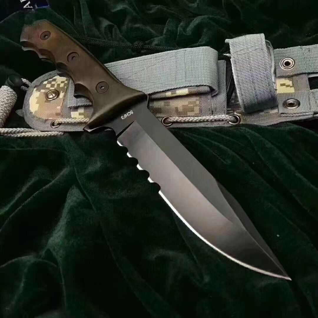 5CR13 限定 超高品質 アウトドアナイフ ハンティングナイフ 刃厚5.5mm ハイキング フィッシング サバイバルキャンプ
