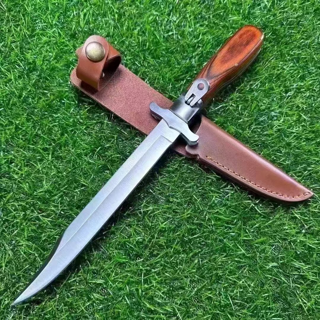 折りたたみナイフ 全長30.5cm 木ハンドル アウトドア 野外登山多機能ナイフ DIY キャンプ 防災携帯 便利 アウトドア
