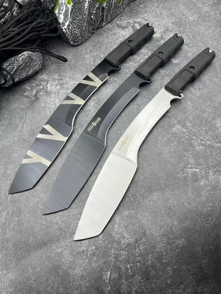 KH◆刃厚6.5mm 大型サバイバルナイフ 山刀 薪割り 大工道具 鋼製 シース付き 携帯 便利 アウトドア ハイキング