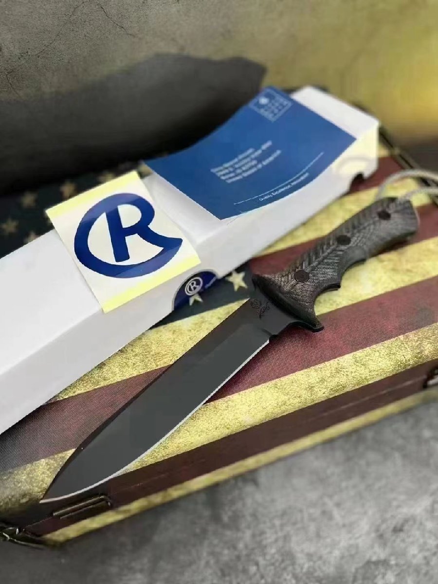 61HRC CPM-マグナカット鋼 31.5cm サバイバルナイフ 野外登山 ハイキング シース付き