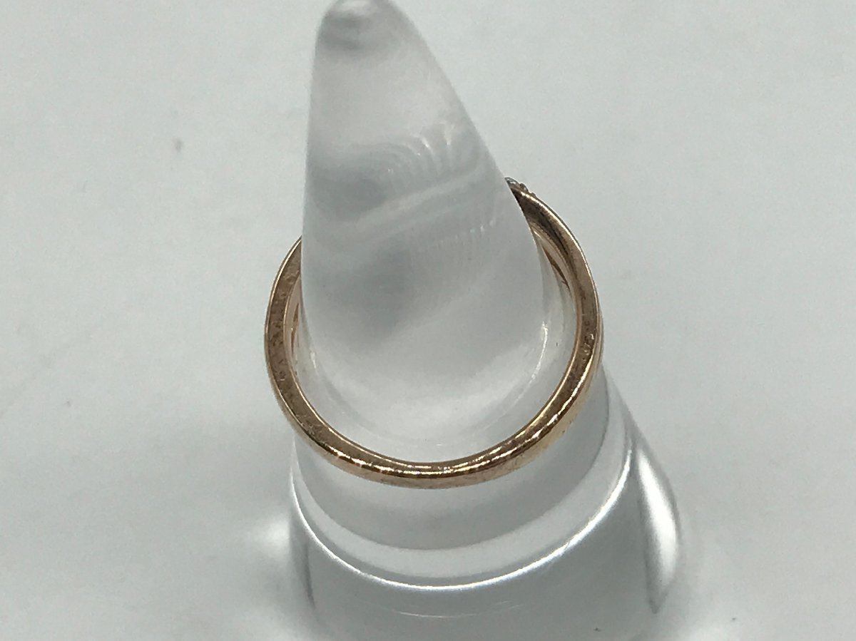 ■【YS-1】 Canal 4°C カナルヨンドシー リング ■ 石付き 指輪 SILVER 銀製 7号 ゴールド系 × クリア系 【同梱可能商品】K■_画像4