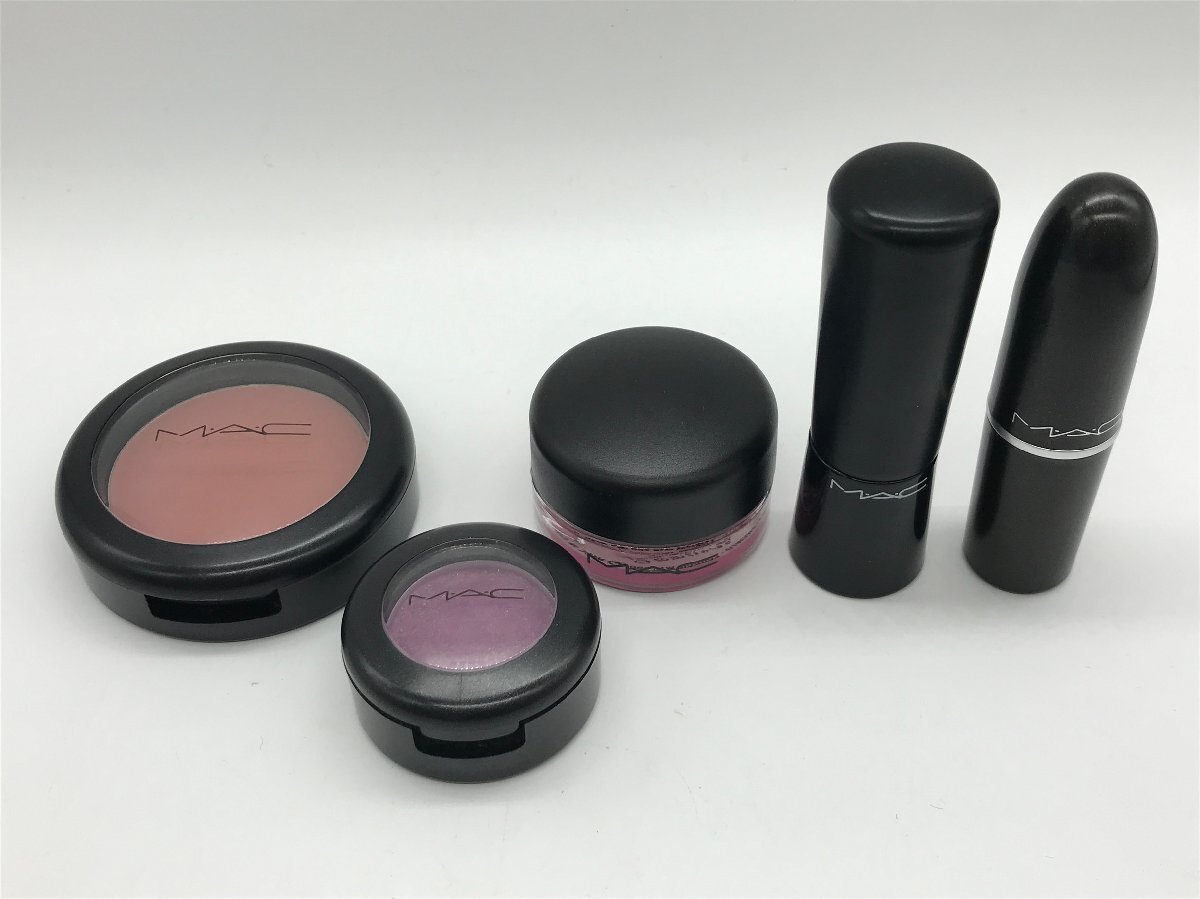 ■【YS-1M】 マック M.A.C ■ フェイスカラー アイシャドウ フェイス&ボディカラー 口紅2本 ■ 5点セット まとめ 【同梱可能商品】K■_画像1