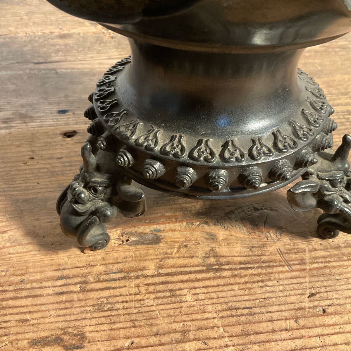 花瓶 花器 真鍮 骨董品 時代物