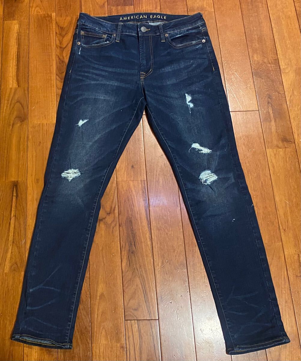 ■AMERICAN EAGLE OUTFITTERS■アメリカンイーグルのストレッチスキニーデニム(ジーンズ)■W33