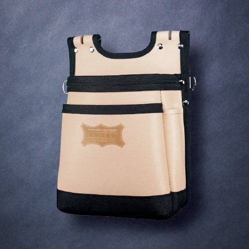 新品 ニックス ヌメ革建築用2段腰袋(バリスティック縁巻) KNS-201BA KNICKS KNS201BA