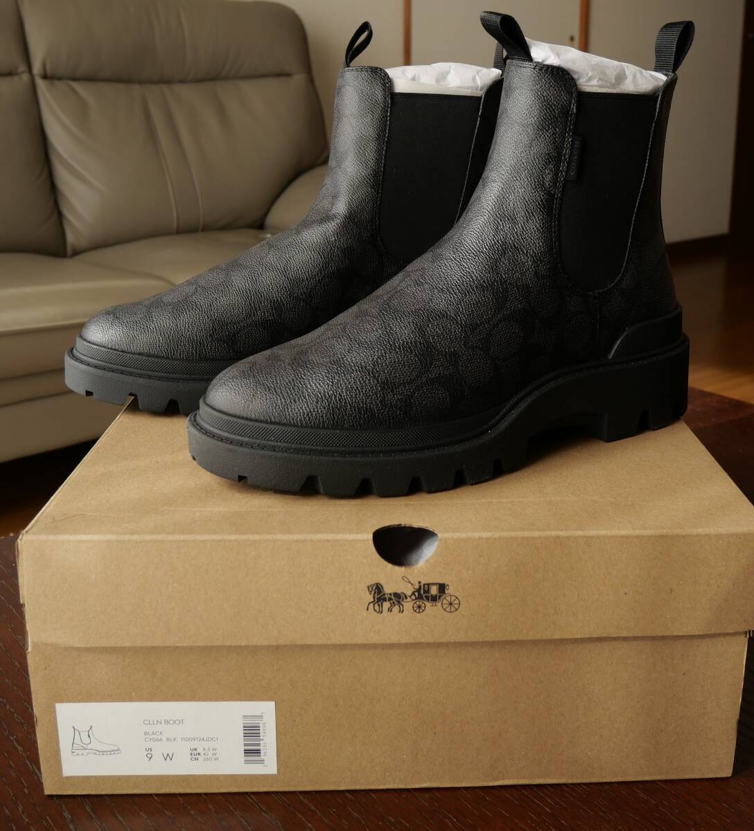 (新品)coach コリン ブーツ・シグネチャー キャンバス_画像1