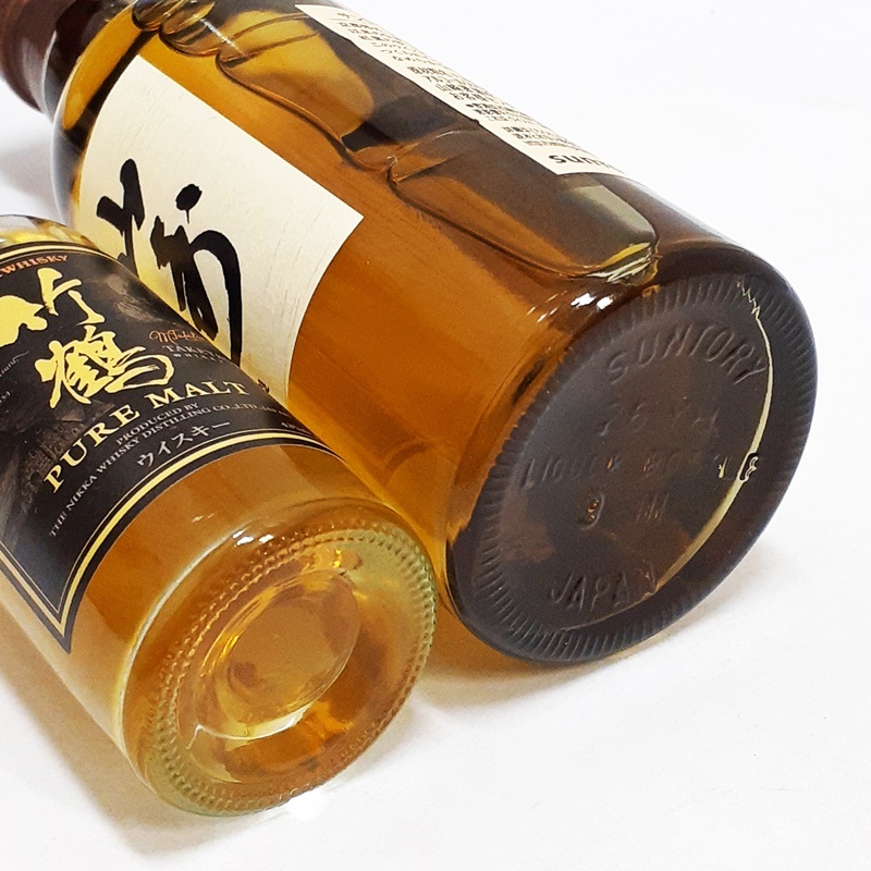 未開栓] ニッカ 竹鶴 木彫り 抱き熊 ピュアモルト 50ml