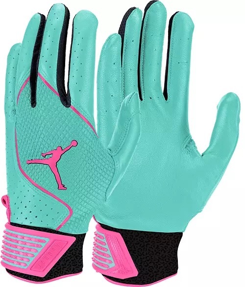 【USサイズ Sサイズ】 ナイキ ジョーダン 野球 バッティング グローブ Jordan Fly Elite Batting Gloves 両手組 手袋 バッテ Teal/Pink
