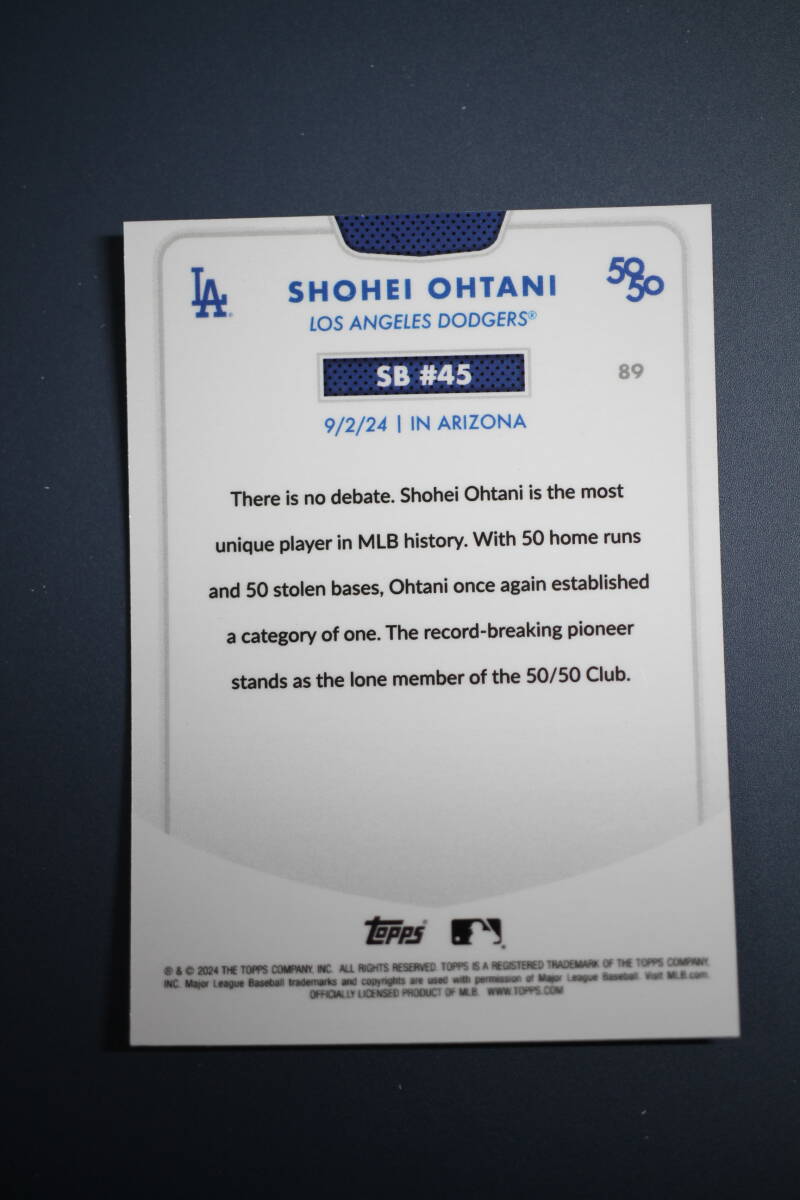 2024 Topps 大谷翔平 50/50 【25シリ橙リフ】SB#45 Shohei 2024 Topps 大谷翔平 50/50 【25シリ橙リフ】SB#45 Shohei