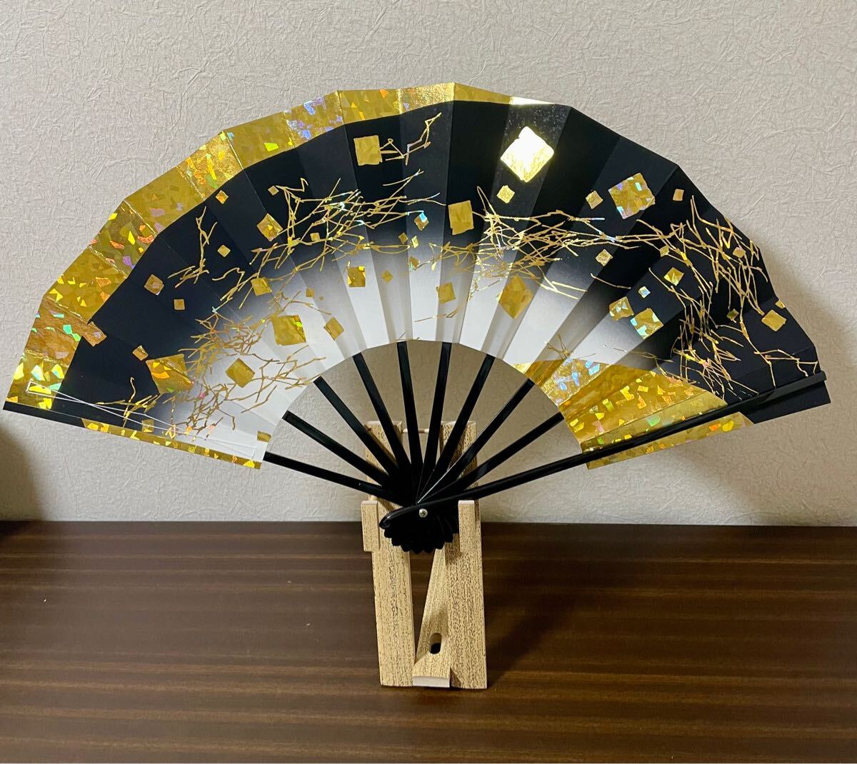 飾り扇子　竹製台座付き　扇子　クールジャパン　未使用品