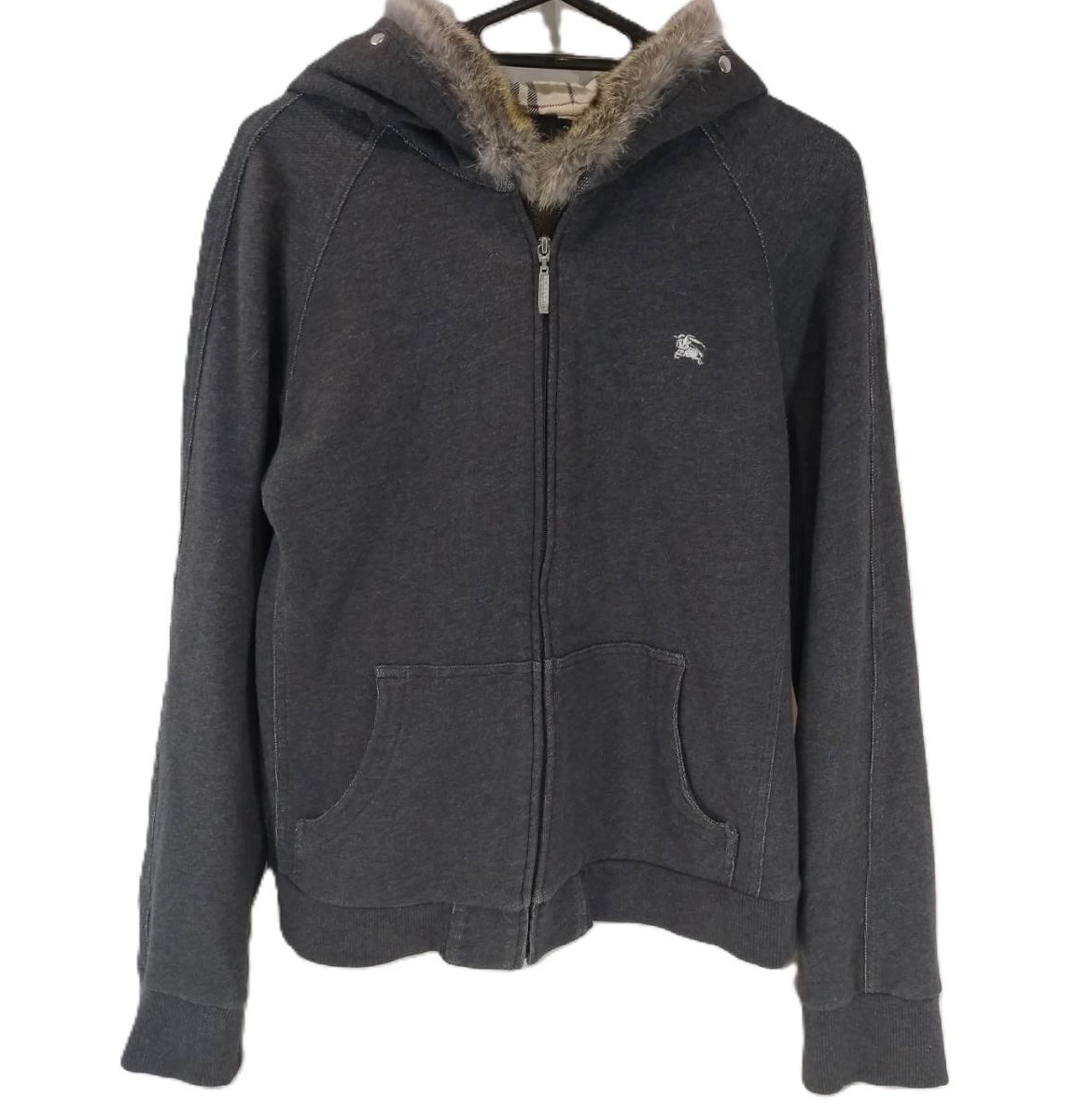 BURBERRY BLACK LABEL　バーバリー ブラックレーベル　メンズパーカー　グレー　サイズ：2　衣類　H1218