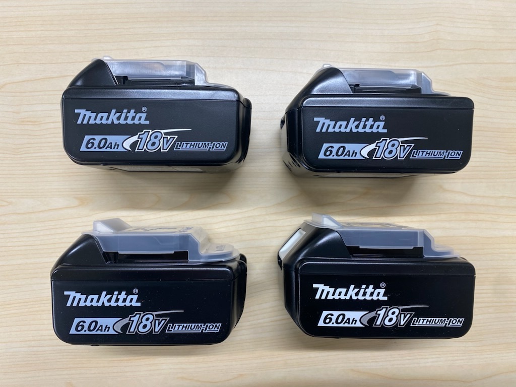 マキタ18Vバッテリー　Makita 18V 6.0Ah リチウムイオン電池 BL1860B 4台 マキタ純正品 （日本仕様）正規品PSEマーク付　※説明必読