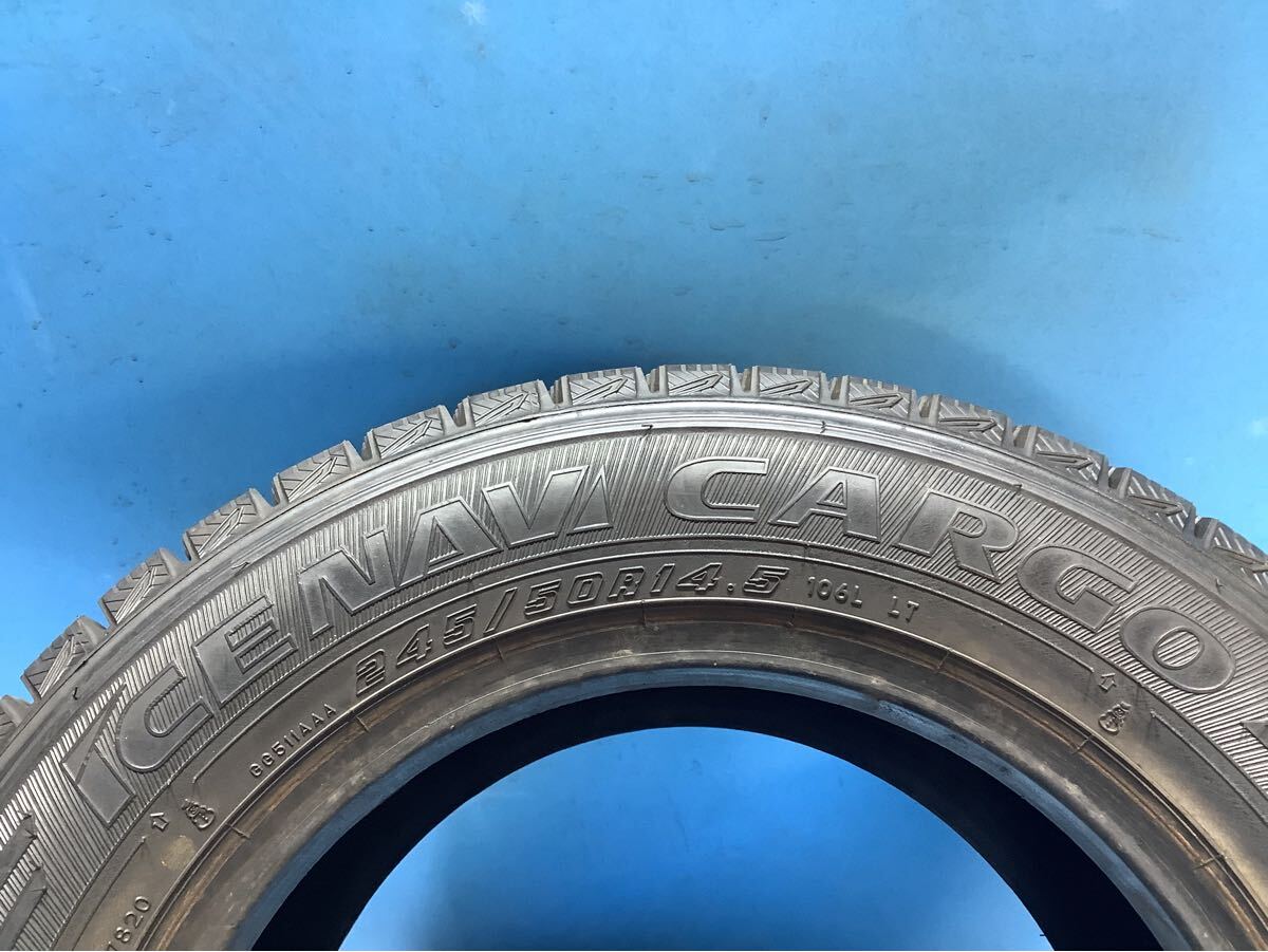 245/50R14.5 106L LT 21年　　　　　　グッドイヤー　ICE NAVI CARGO 中古タイヤ2本　　　　スタッドレスタイヤ_画像4