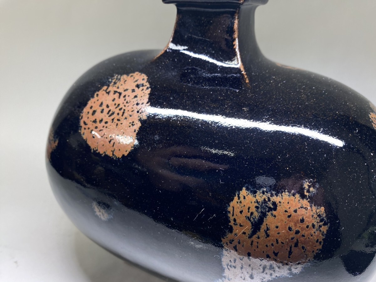 N52「民藝」陶芸家 生田和孝 木野山皿窯扁壺 河井寛次郎弟子 N52「民藝」陶芸家 生田和孝 木野山皿窯扁壺 河井寛次郎弟子