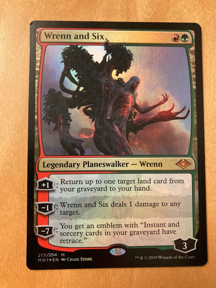 MH1 レンと六番　wrenn and six 英語版 FOIL1枚　 MTG 初版　モダンホライゾン　モダン　EDH
