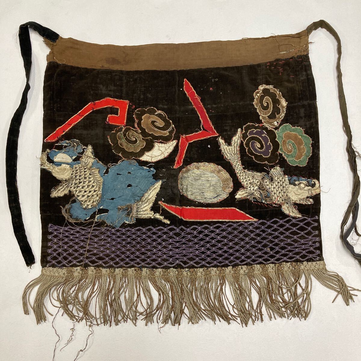 J114 古裂 化粧回し 化粧まわし 鯉 金駒刺繍 化粧褌 褌 ふんどし J114 古裂 化粧回し 化粧まわし 鯉 金駒刺繍 化粧褌 褌 ふんどし
