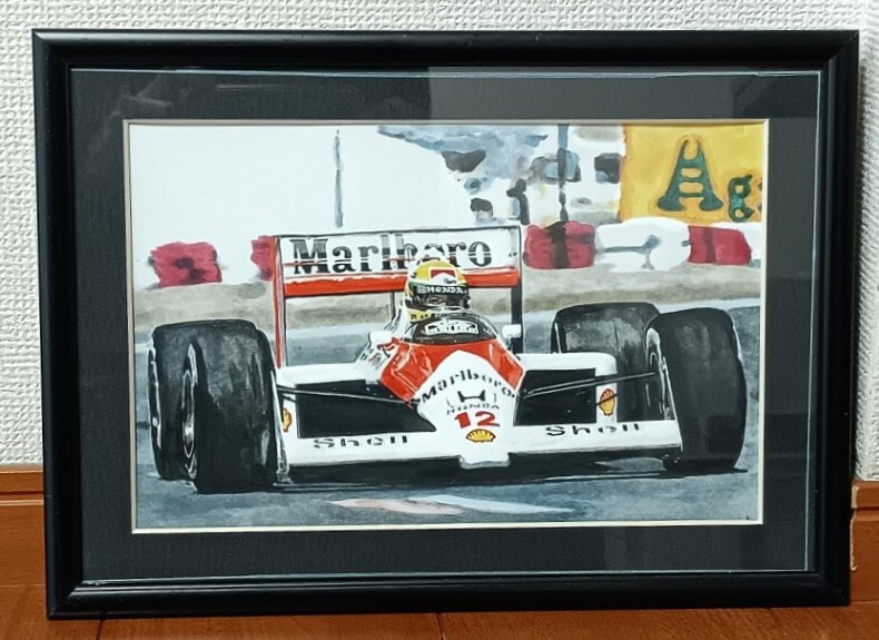 原画です。 マクラーレンホンダ セナドライビング 水彩画 F1 原画です。 マクラーレンホンダ セナドライビング 水彩画 F1