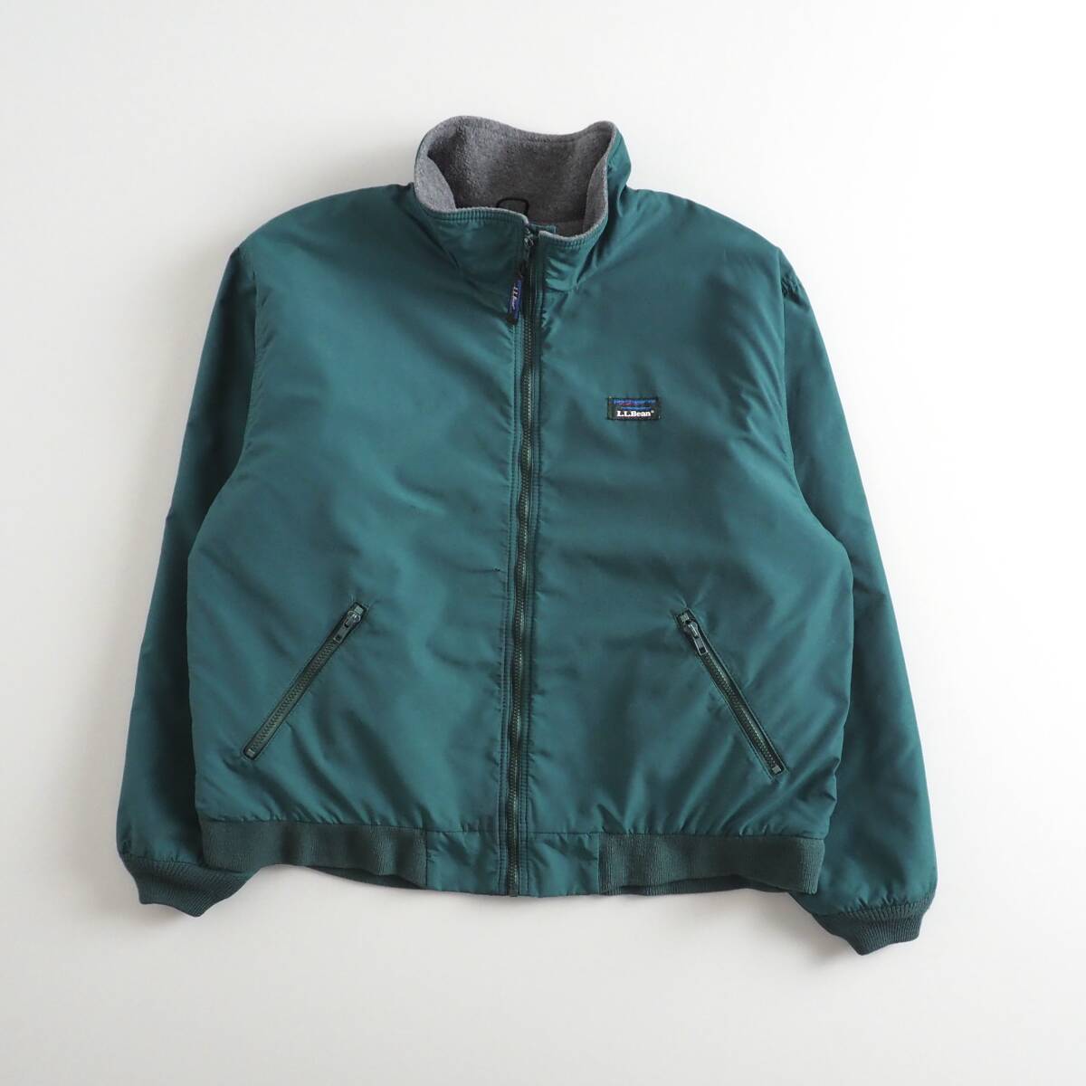 55%以上節約 エルエルビーン L.L.Bean ナイロンジャケット 裏地フリース ビッグサイズ グリーン メンズ 美品 男性用